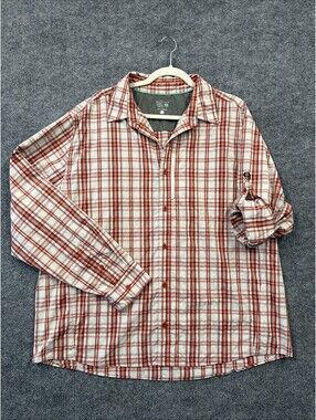 Mountain Hardwear Plaid Button-Down Shirt | Men's XXL | Red Multi Plaid | EUC